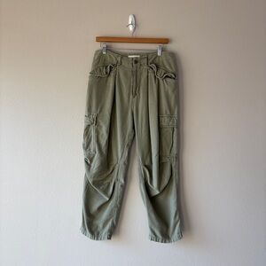 lucky brand olive green drop crotch military pants